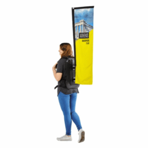 Mochila Tipo Banderola Vertical Ergonómico con publicidad 65x110ccm ambos lados