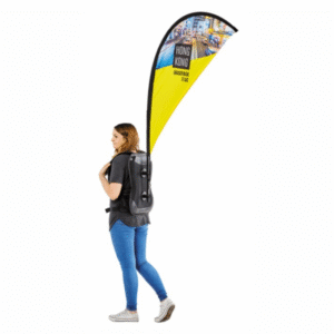 Mochila Tipo Pluma Ergonómico para publicidad 65x110ccm ambos lados