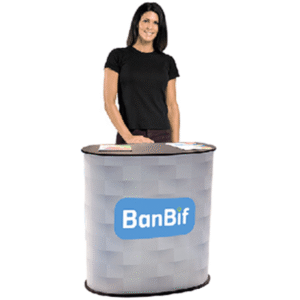 Modulo Counter 90x90cm Desarmable con mesa MDF con su maletín Stand Portátil