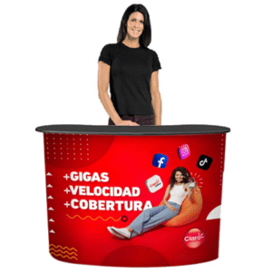 Modulo Counter 135x90cm  Desarmable con mesa MDF con su maletín Stand Portátil