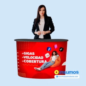 Modulo Counter 135x90cm  Desarmable con mesa MDF con su maletín Stand Portátil