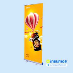 Roll screen 100x200cm sistema enrollable material de aluminio cromado