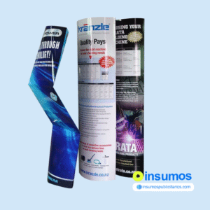 Totem publicitarios material carton corrugado plastificado brillante medidas personalizadas