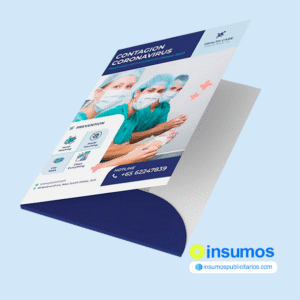 Folder Corporativos tamaño oficio en material folkote impreso full color