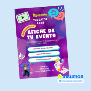 Afiches Publicitarios medidas personalizadas full color en material coouche brillante 150gr