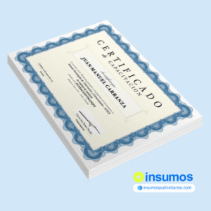 Diplomas, Certificados en tamaño oficio en material opalina impreso full color