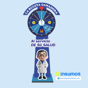 Ruletas Publicitarios MDF diseños personalizados con siluetas troquelados