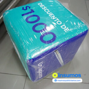 Dados Publicitarios resistente en material Tecnopor medida 80x80cm